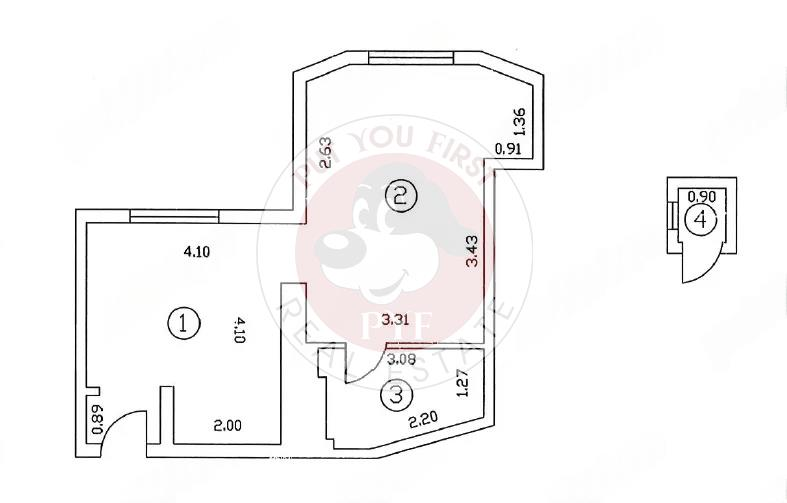 Ambasada Egiptului | 2 camere | 39,2mp | Semidecomandat | B12371